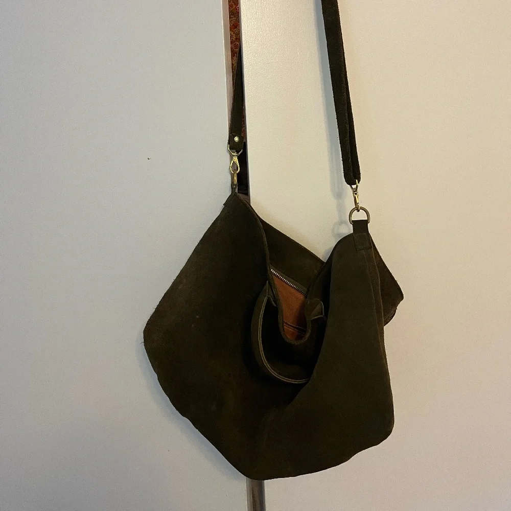 Parker and Clay olive green suede bag, brand new - Picture 5 of 5